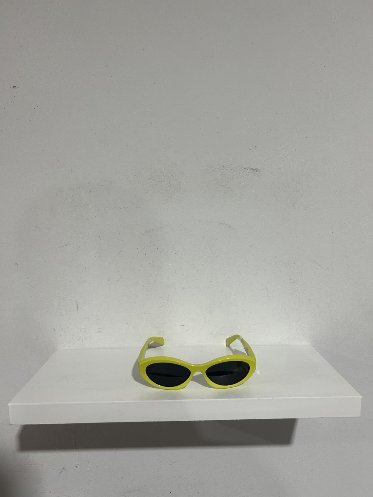 PRADA NEON YELLOW OVAL CAT EYE SHADES NEW