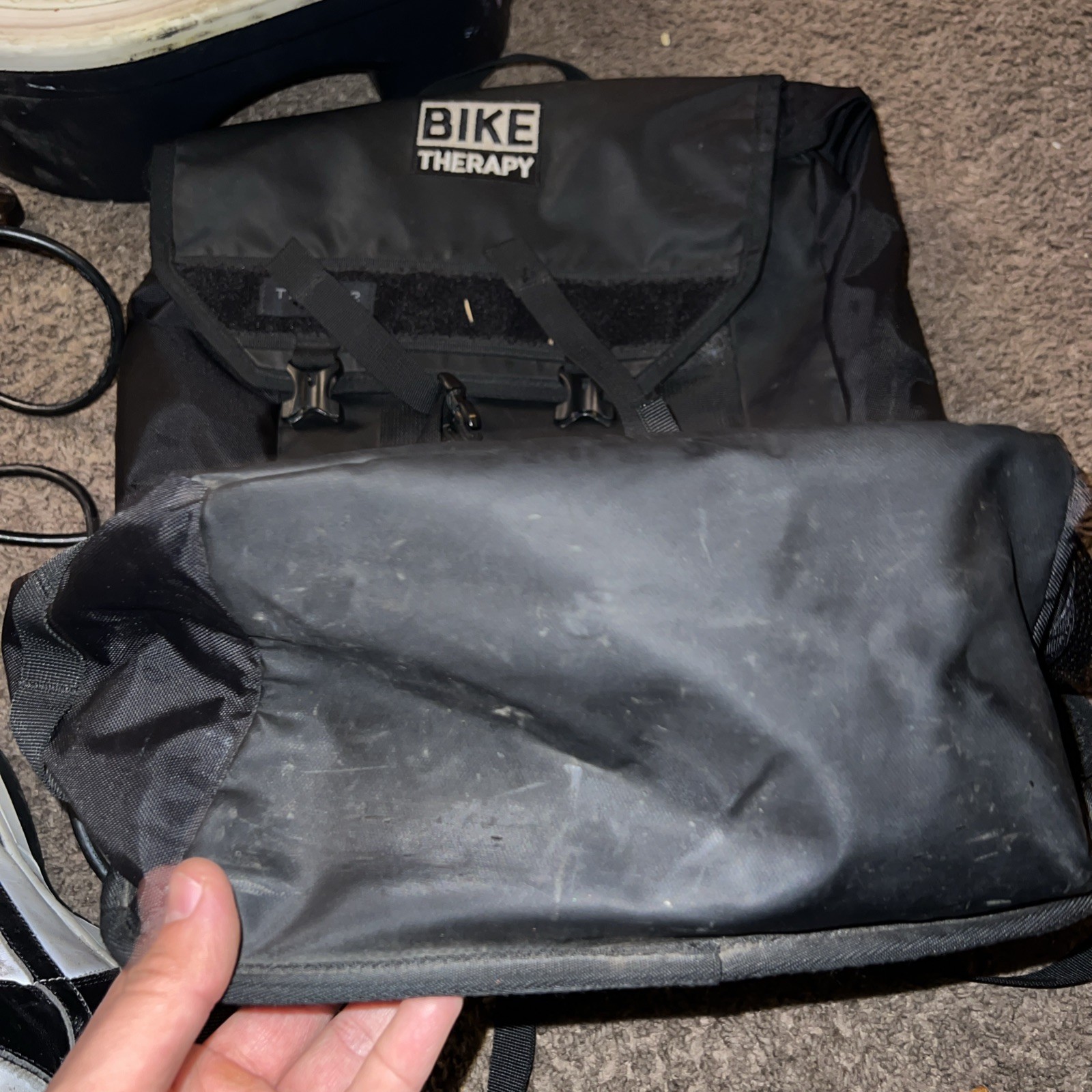 Timbuk2 Rogue Backpack Jet Black Logo Laptop Commuter Bag Bike Therapy