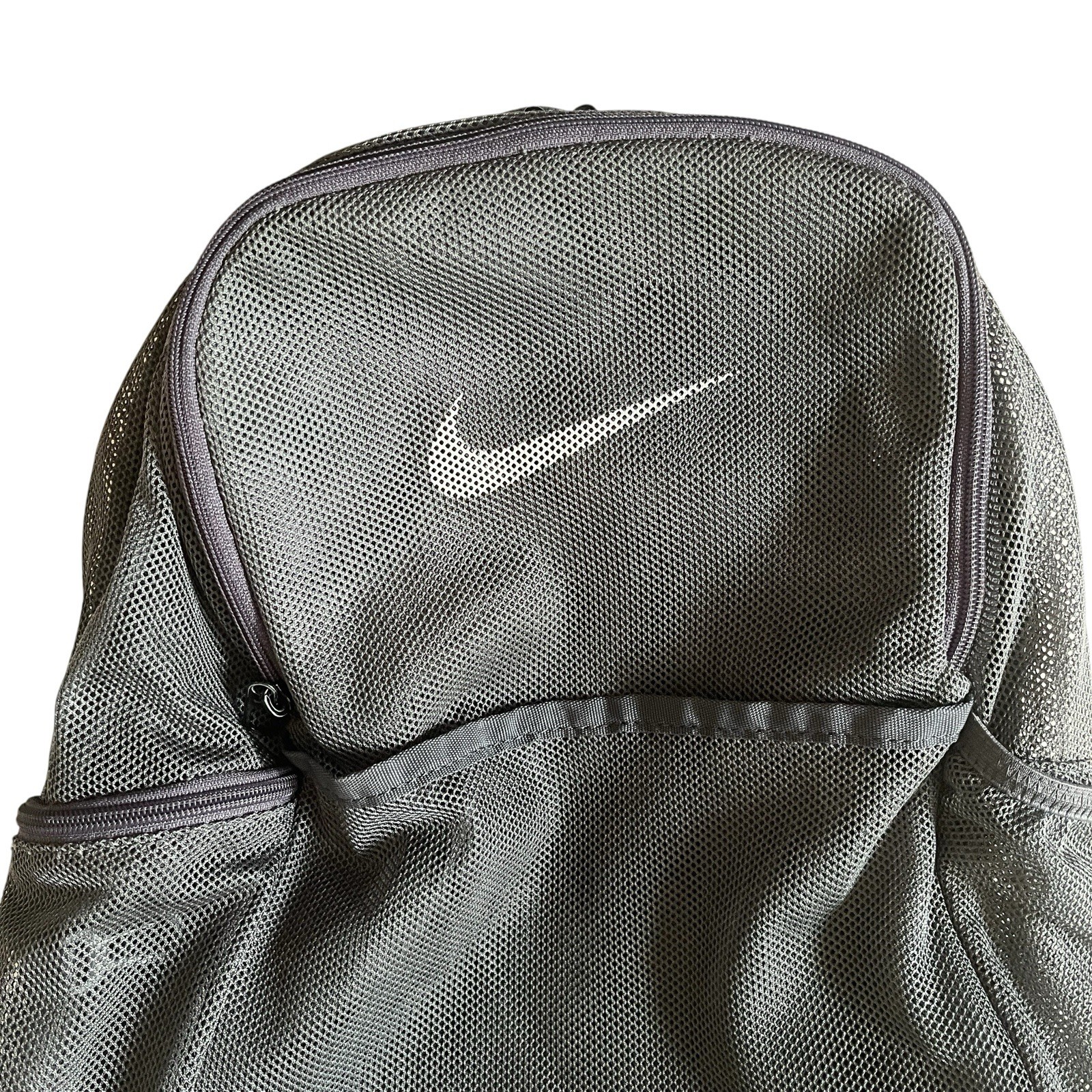 Nike Brasilia Mesh Backpack Gray Swoosh Basic Streetwear Athleisure Training