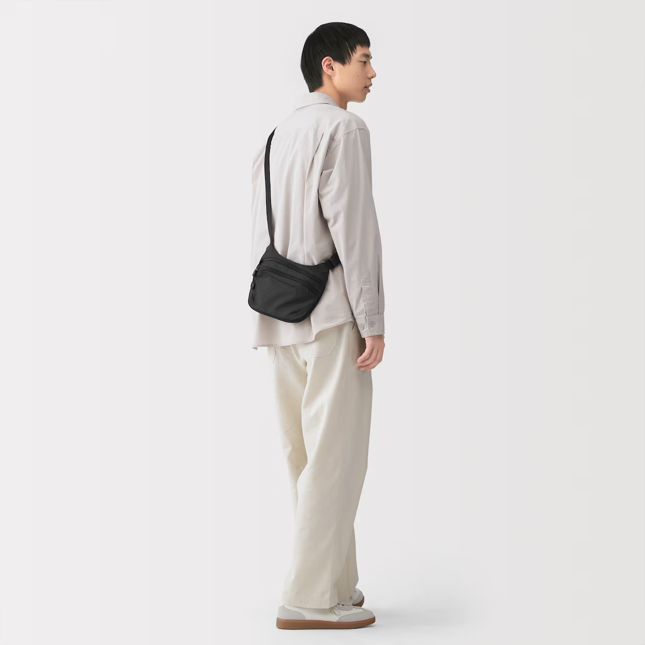 MUJI Water-Repellent Ripstop Mini Shoulder Bag Sling Bag Crossbody Unisex NWT