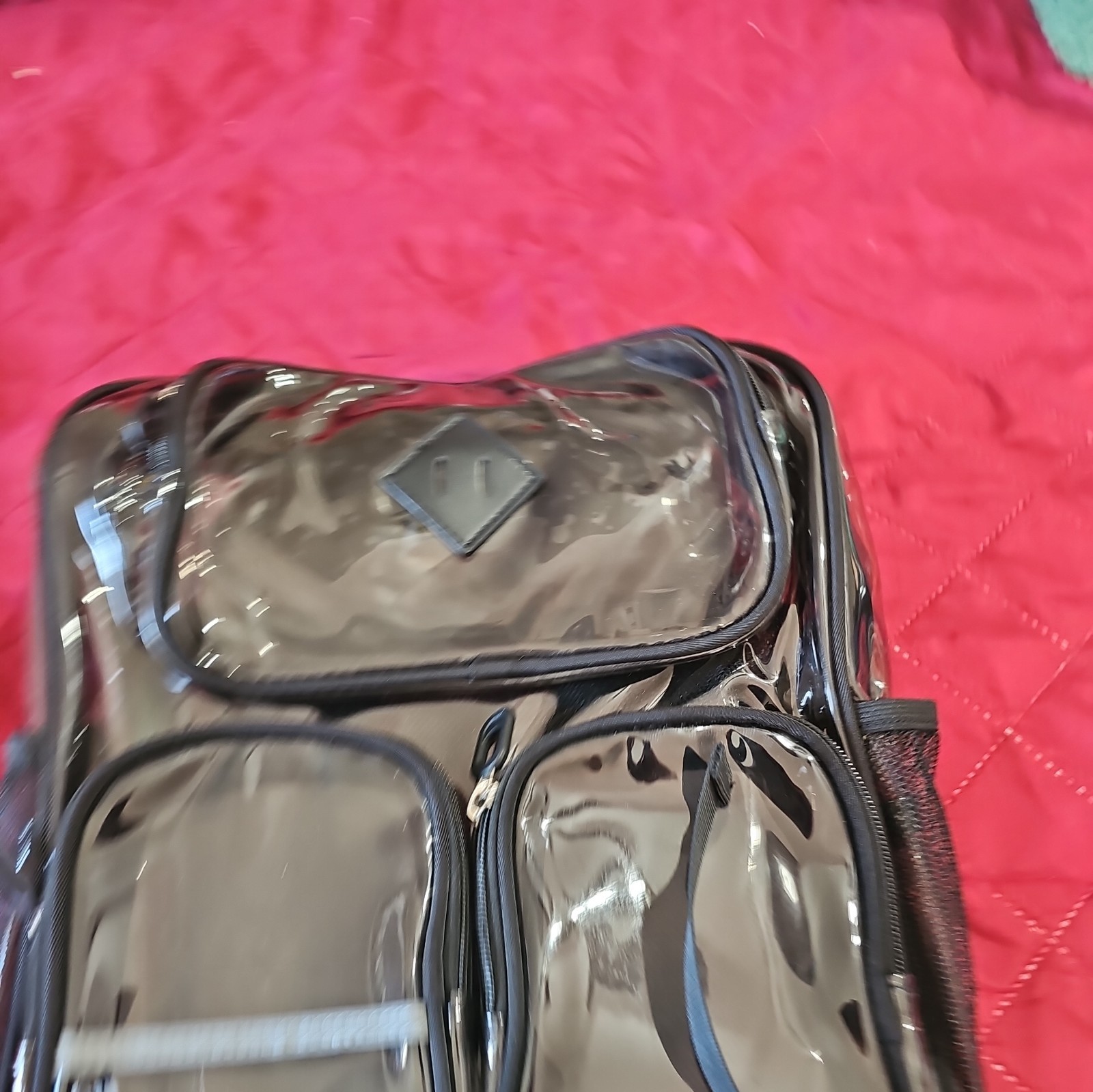 Vorspack Heavy Duty Clear Backpack Large Transparent School Travel Bag Black