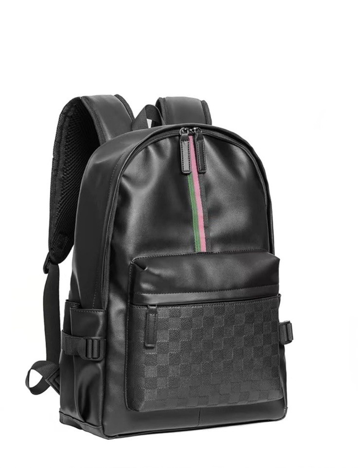 Leather Backpack School College Bookbag Leisure Business Travel 15.6-in