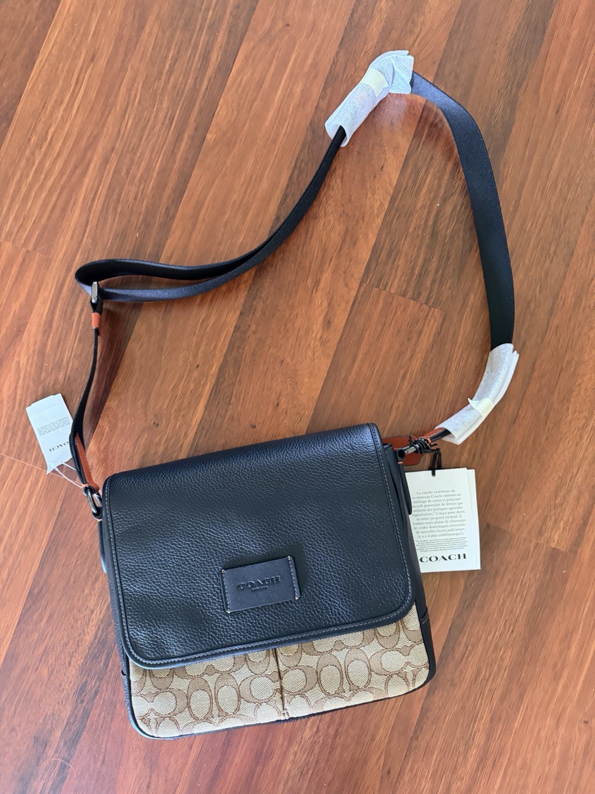 NWT Coach Men’s Sprint Map Bag 25 In Signature Jacquard & Leather