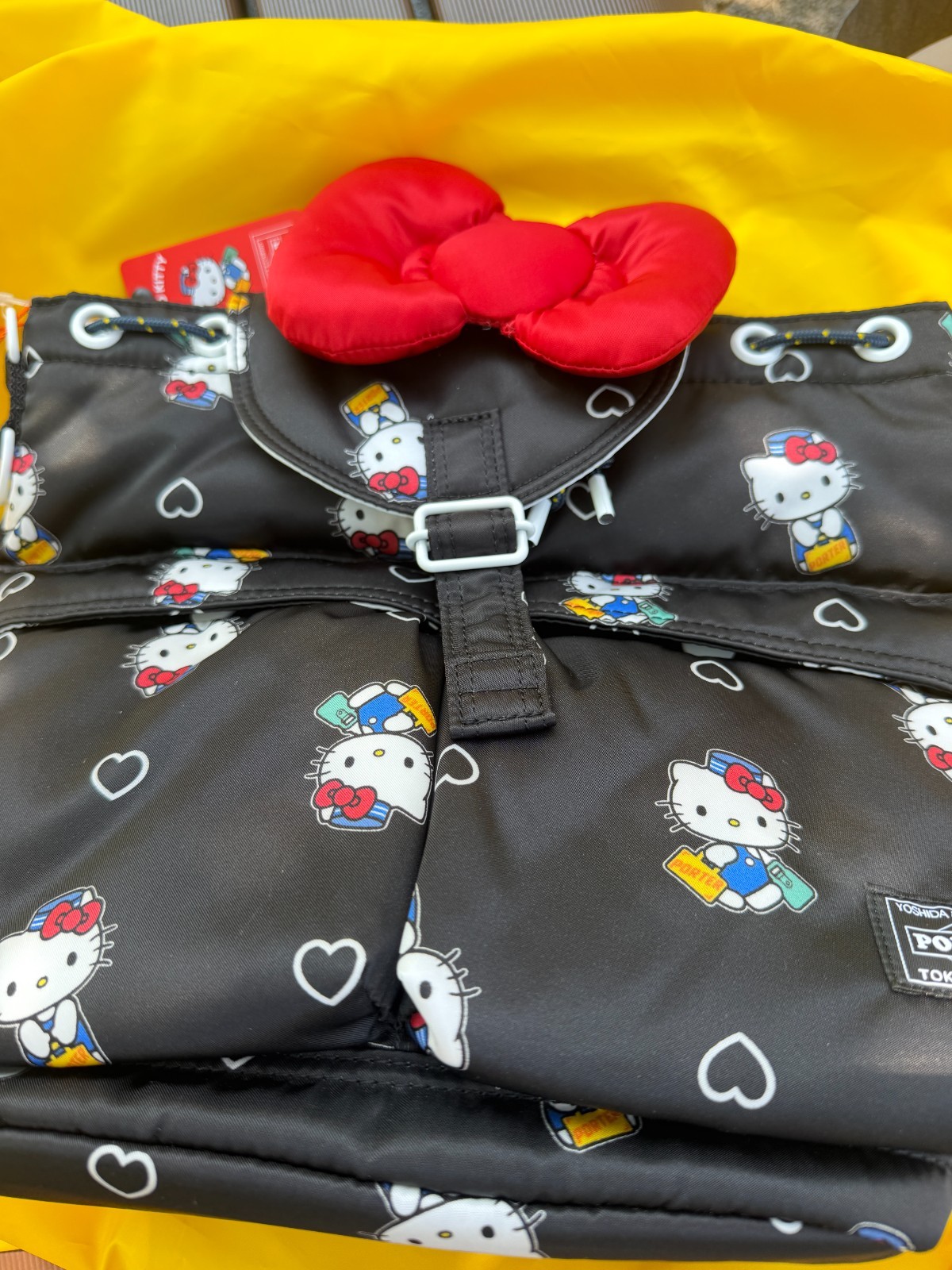 PORTER × HELLO KITTY SACKPACK Yoshida & Co. 90th Anniversary Limited Edition bla