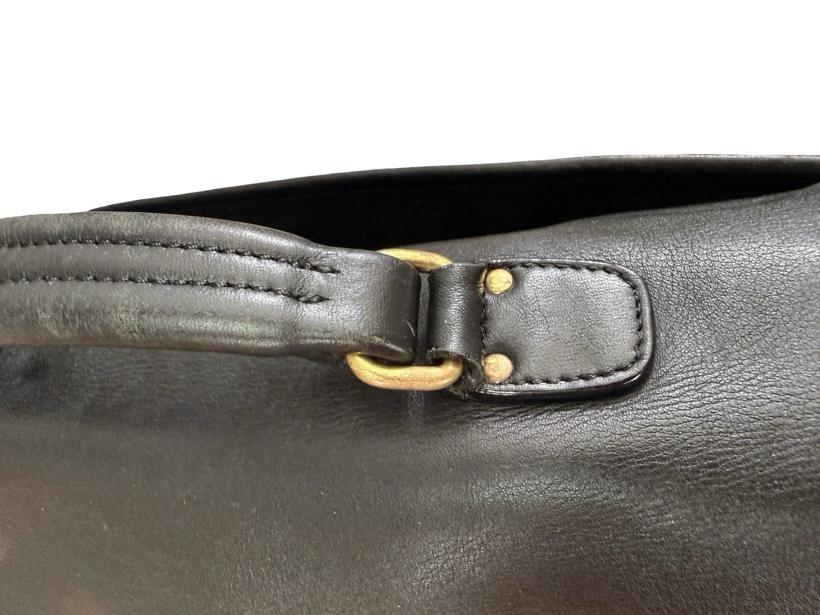 Vintage Coach Metropolitan 5180 Briefcase Jet Black Leather Messenger Bag Rare