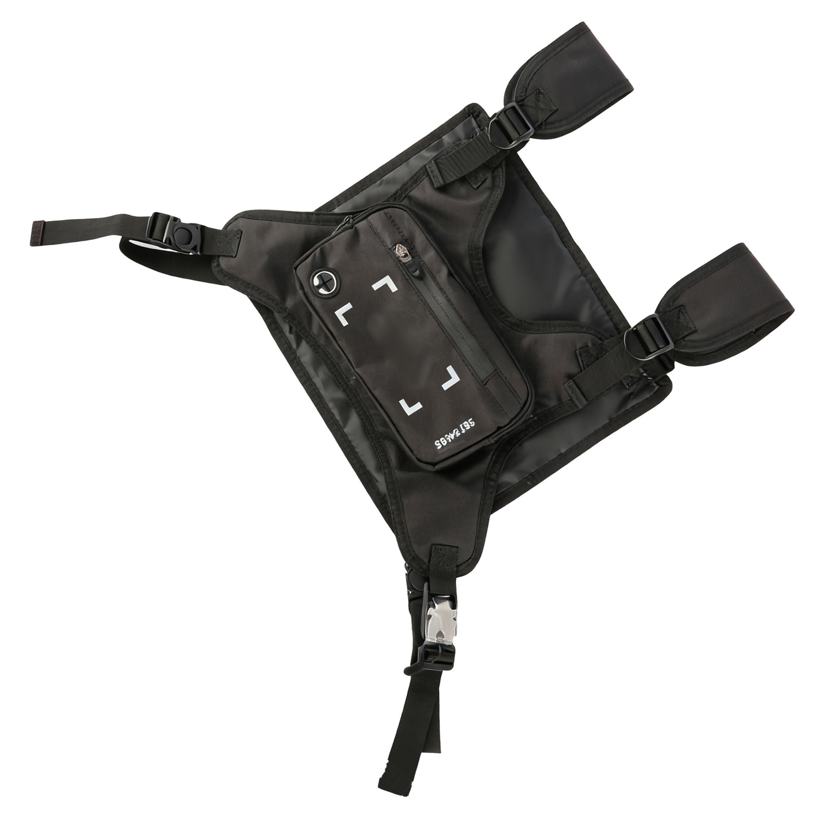 (Black)Generic Waterproof Chest Bag Lightweight Nylon Wear Resistant Chest Pack