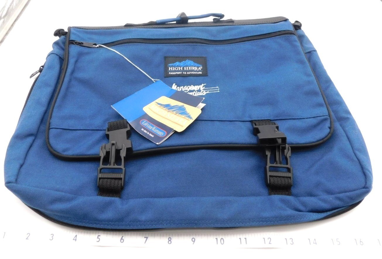 High Sierra Blue Management Essentials Messenger Bag Laptop Case Business w/ Tag