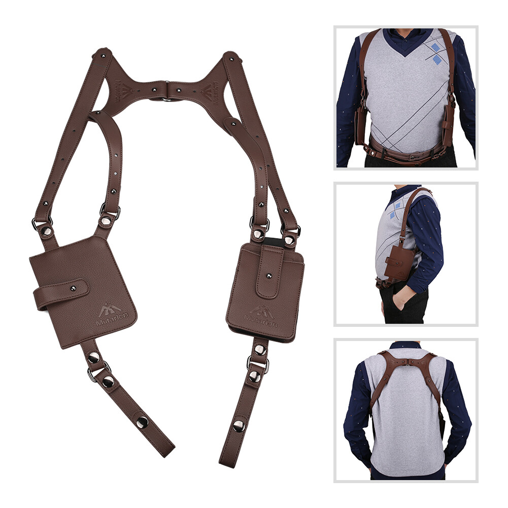 Anti-Theft Hidden Underarm Strap Wallet Double Shoulder Pouch Holster Phone Bag