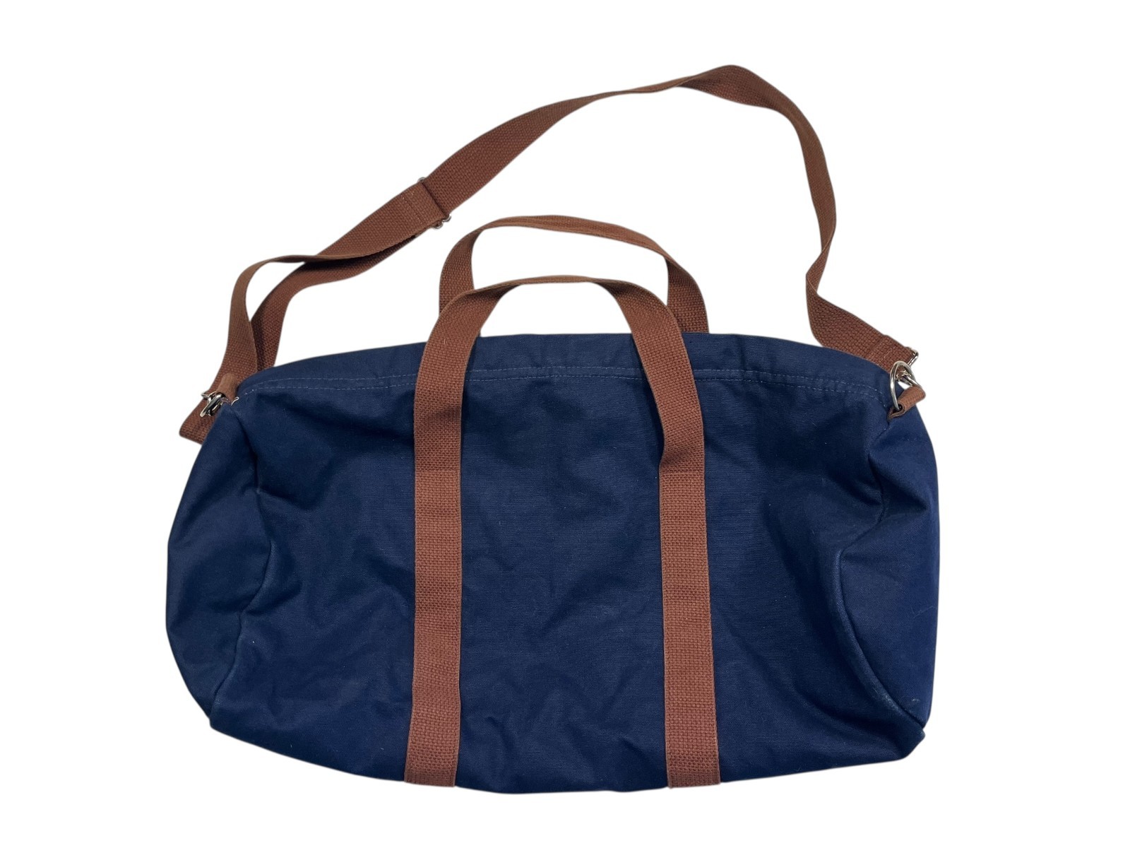 BLUE CLAW x USA MADE Blue/Brown CANVAS DUFFLE BAG Travel Gym Camping Hike Gear