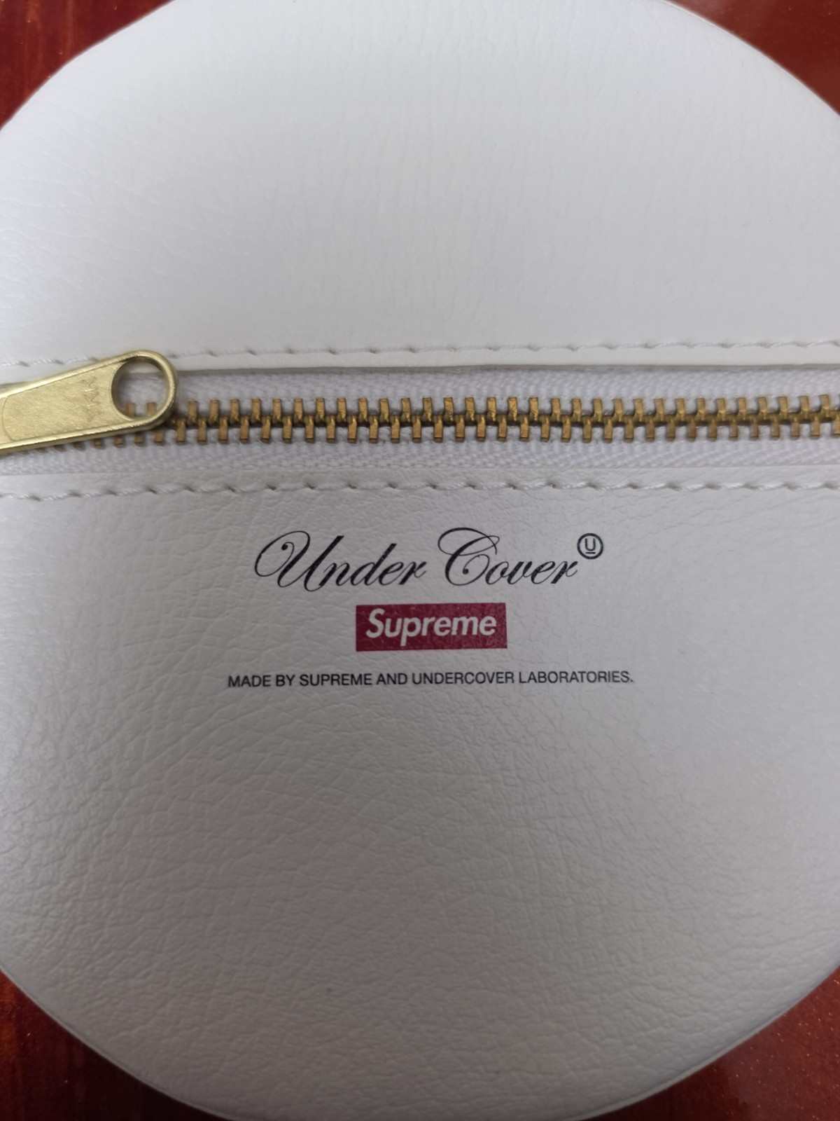 Supreme Undercover Public Enemy Logo Medallion Coin Pouch White SS18 Bag Charm