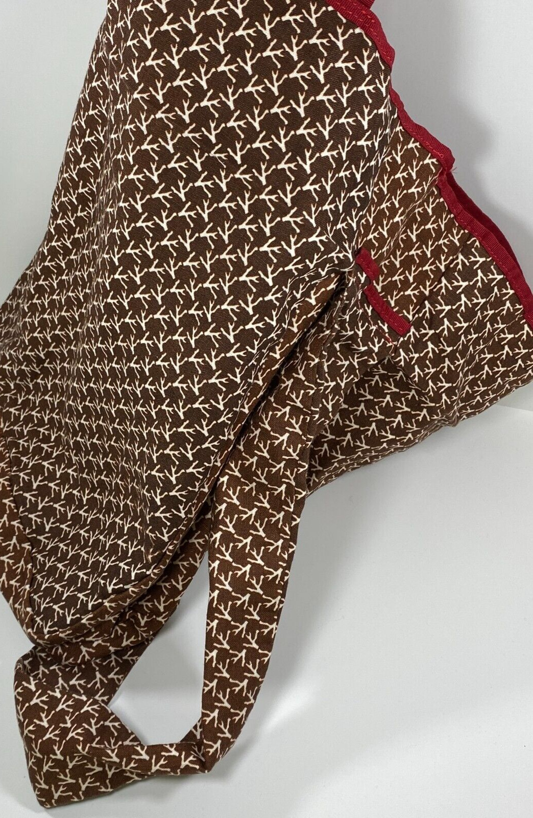 NEW ISAIA NAPOLI LINEN BROWN / WHITE CROSSBODY MESSENGER BAG ~ $275