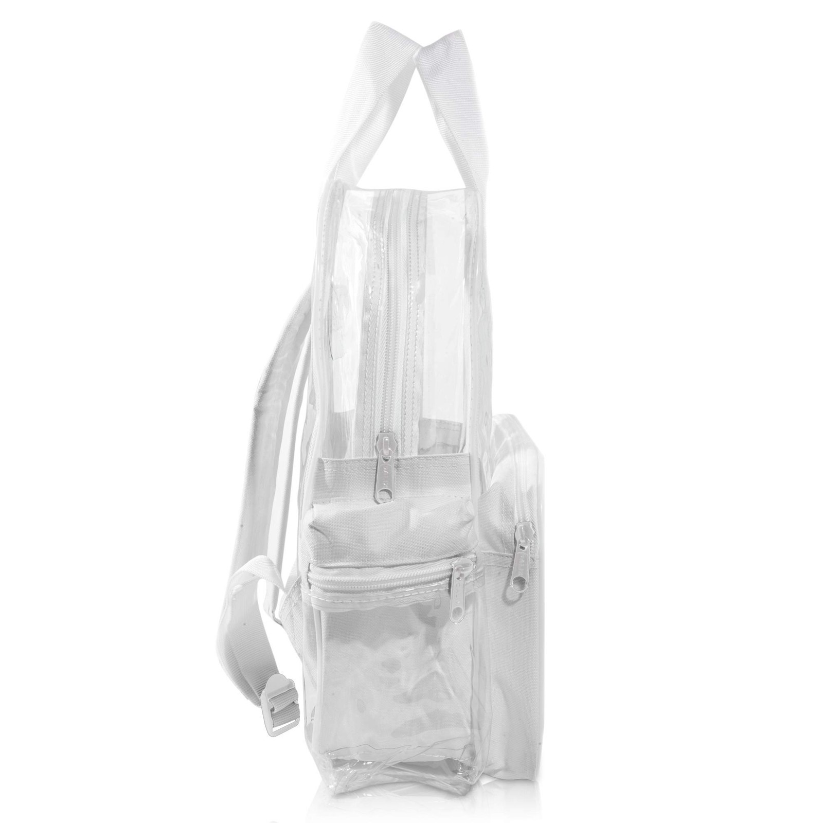 Clear Backpack Bags Smooth Plastic White