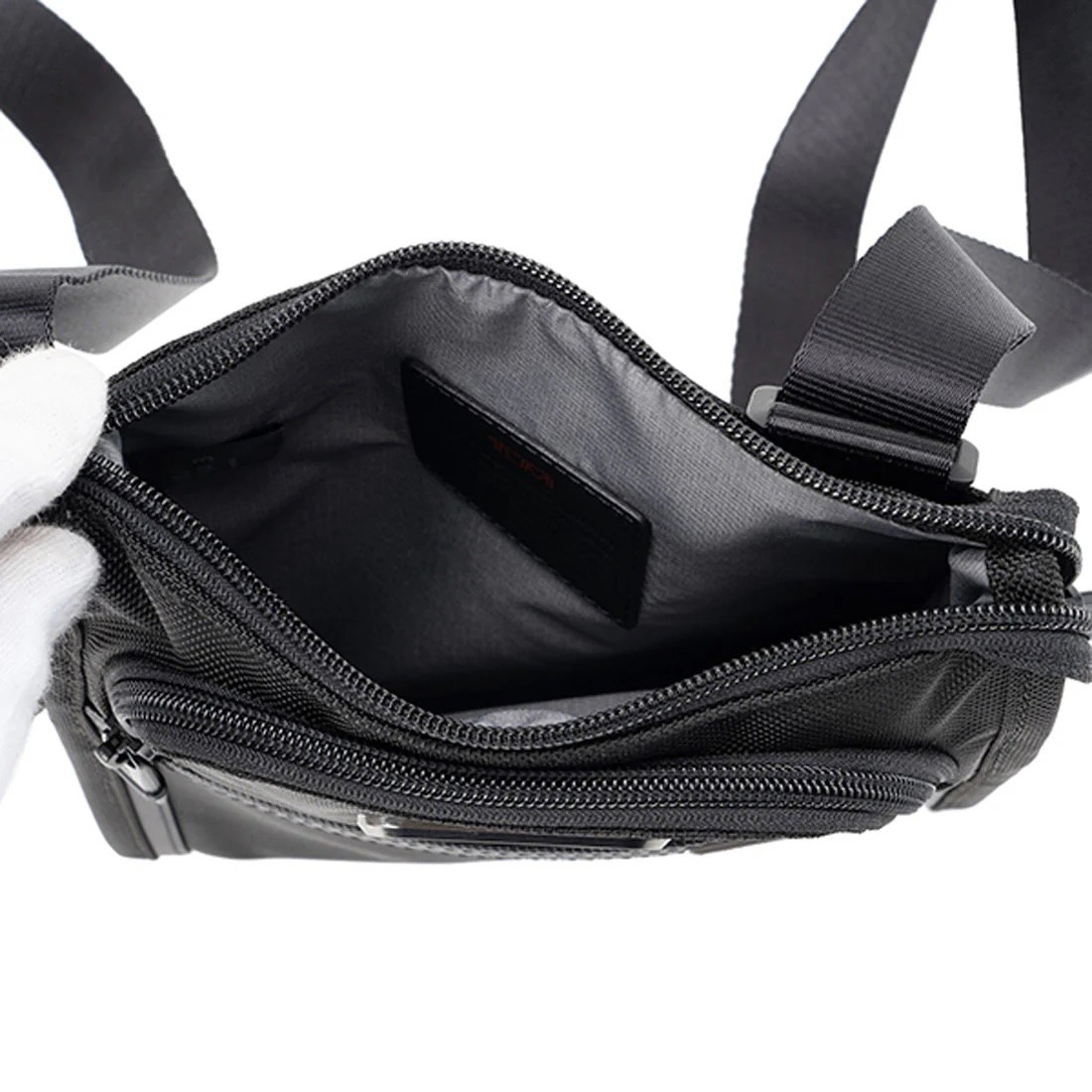 🎒 NEW TUMI Alpha 3 Pocket Bag Small Black Crossbody Shoulder Travel Bag