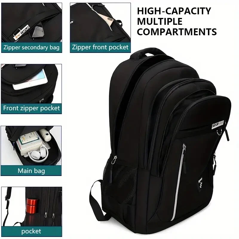 Durable Waterproof Travel Backpack – Large Capacity, Laptop Compartment B1