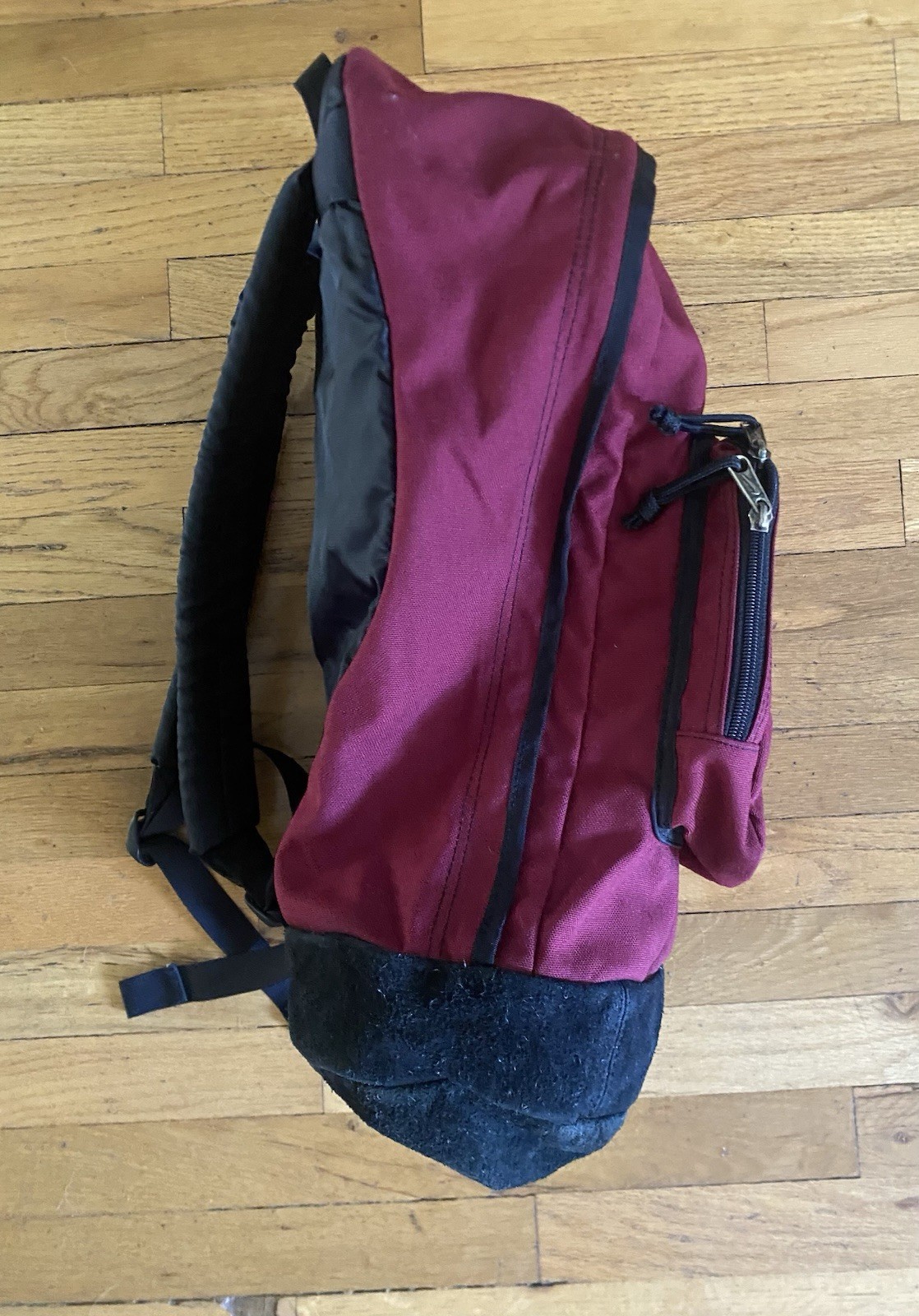 Vintage Y2K Nike Leather Suede Bottom Retro Red Backpack Bag Center Swoosh 90s