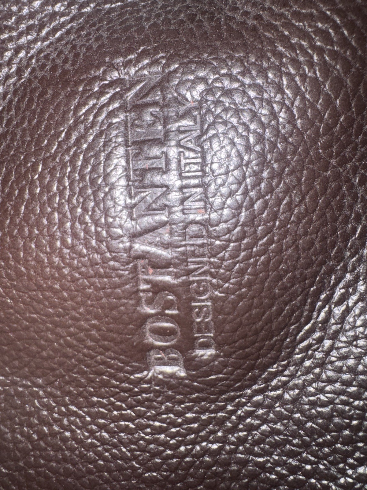 Bostanten Brown Pebbled Leather Briefcase Messenger Laptop Bag Shoulder Strap