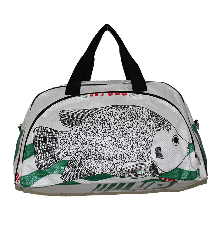 Recycled Fish Feed Deluxe Cabin Size Travel Bag Fair Trade from Cambodia