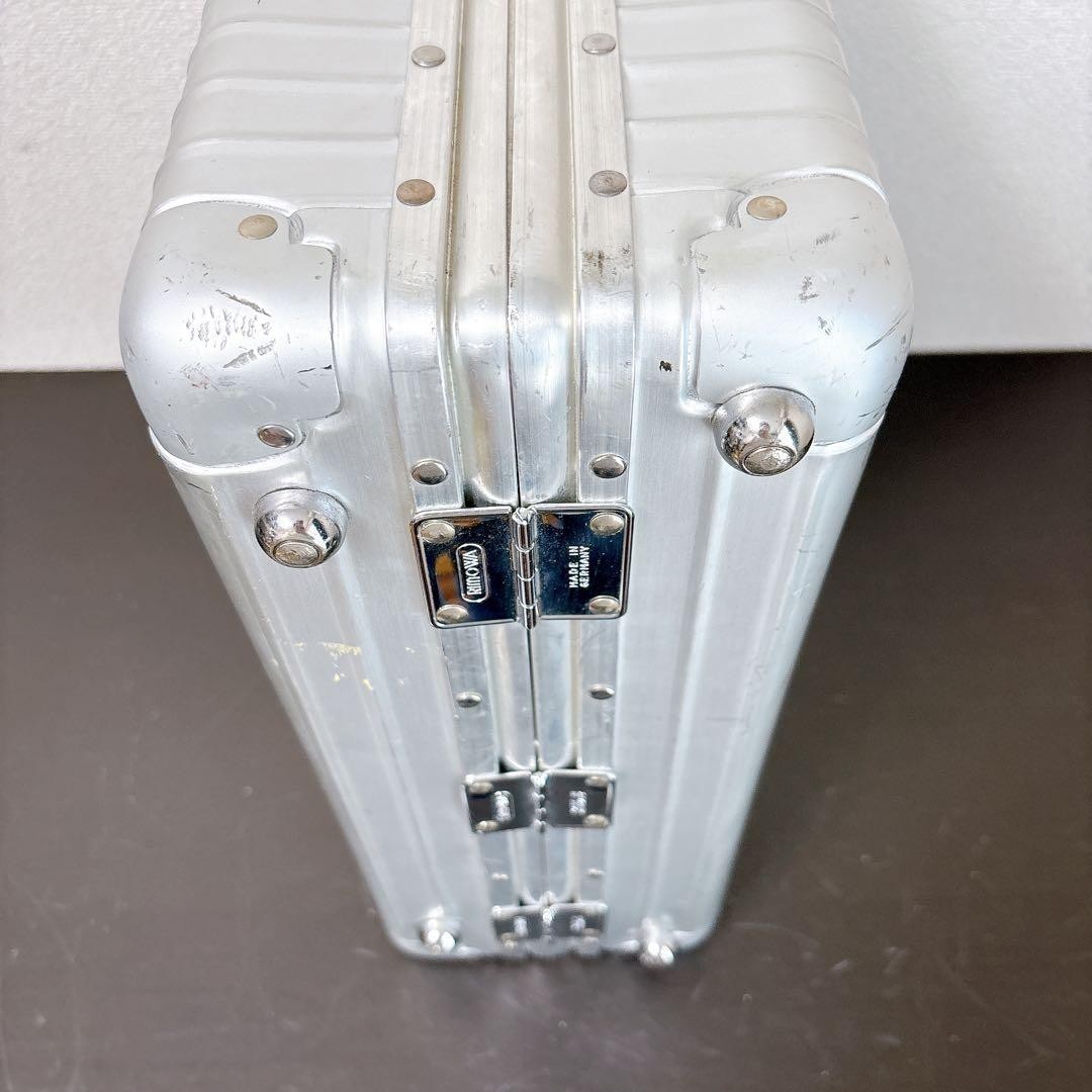 Rimowa Topas Briefcase Attache Case Silver 46×36×18cm