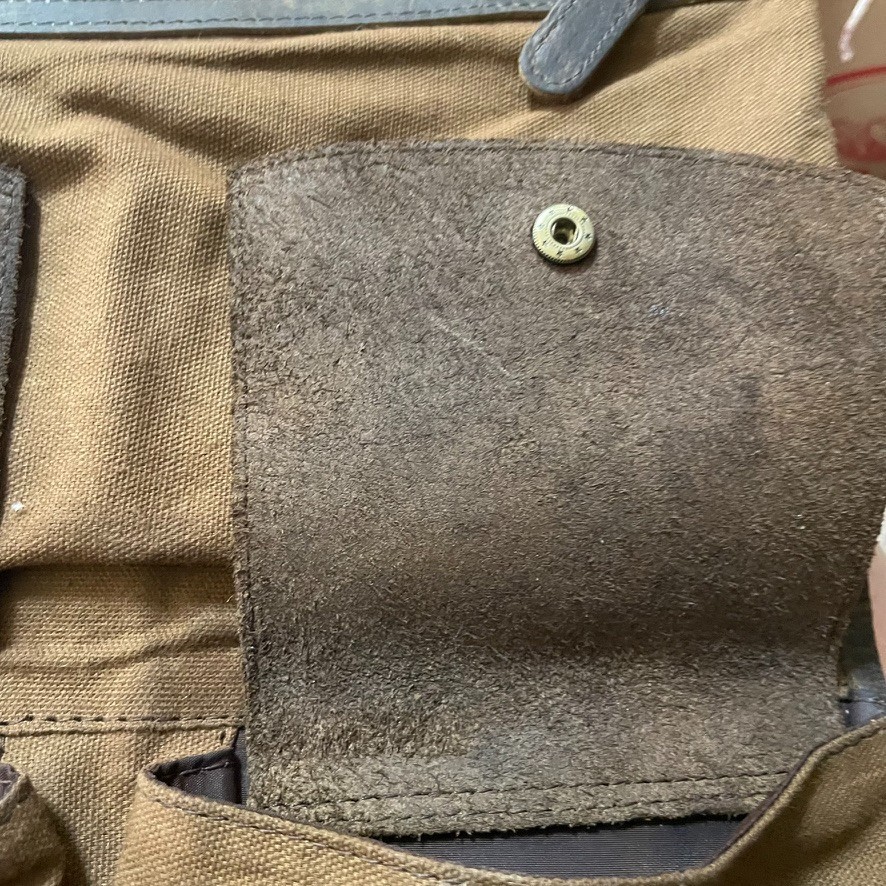 KomalC Genuine Buffalo Leather Hanging Toiletry Bag Brown Dopp Kit Travel Case