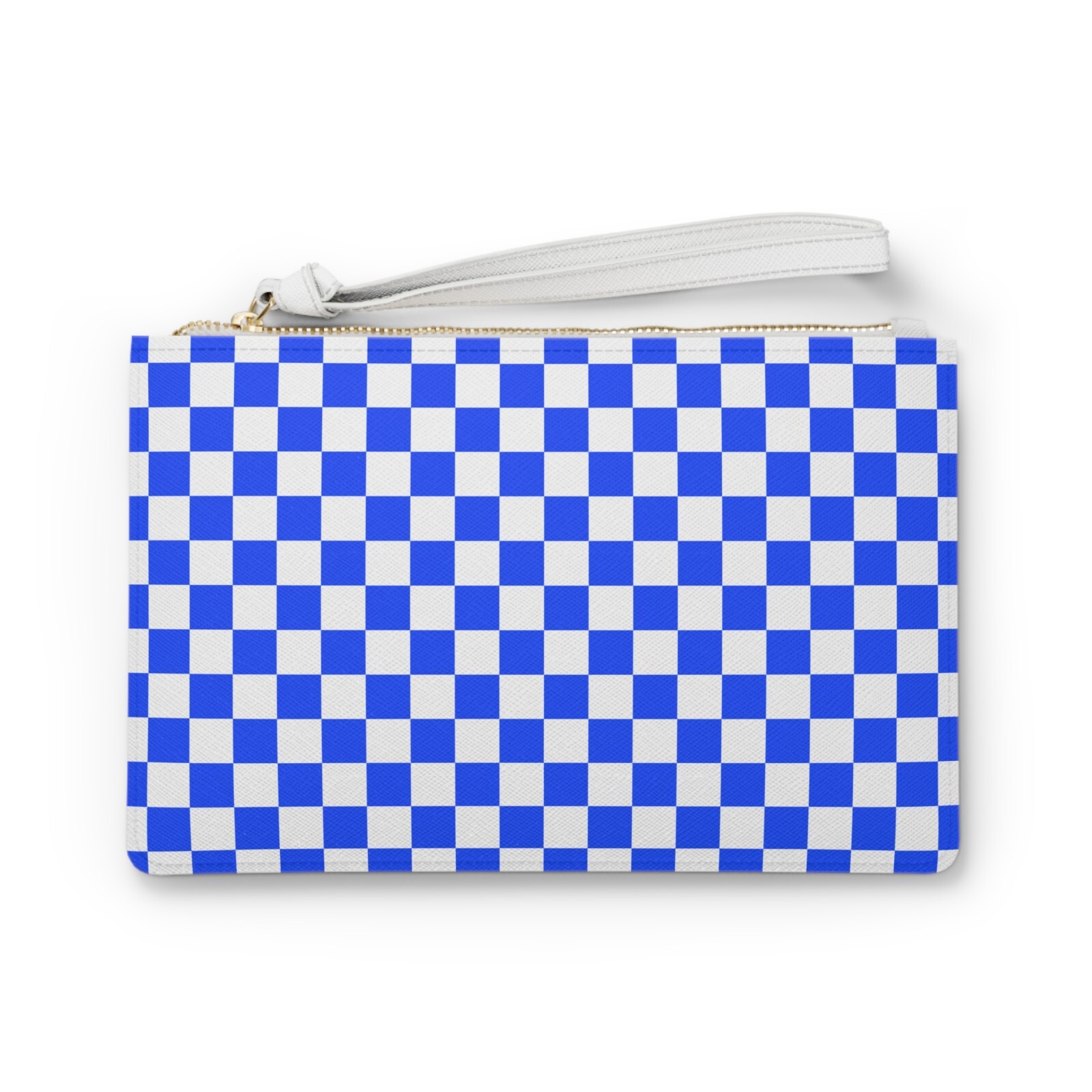 Checkerboard Clutch / Pouch – Vegan Leather – 9.5″ x 6.5″ x 0.2″ – New With Tags