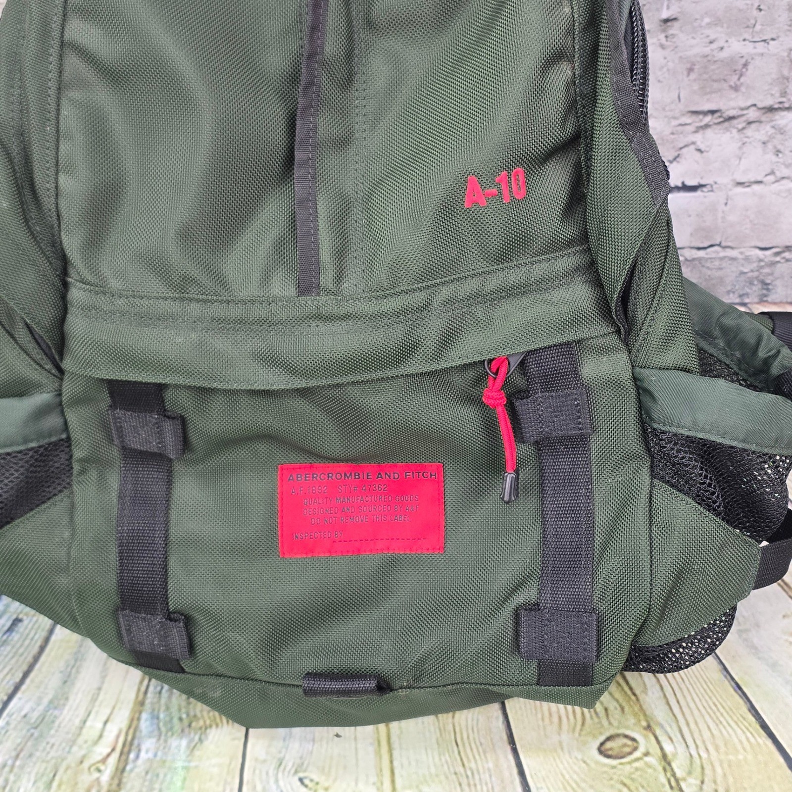 Abercrombie & Fitch A-10 Backpack Green Tactical Utility Nylon Gorpcore Hiking