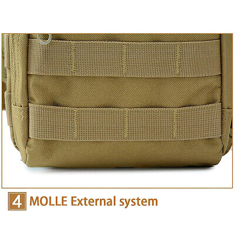 Outdoor Mens Backpack Tactical Sling Shoulder Bag Molle Travel Chest Pack Hiking