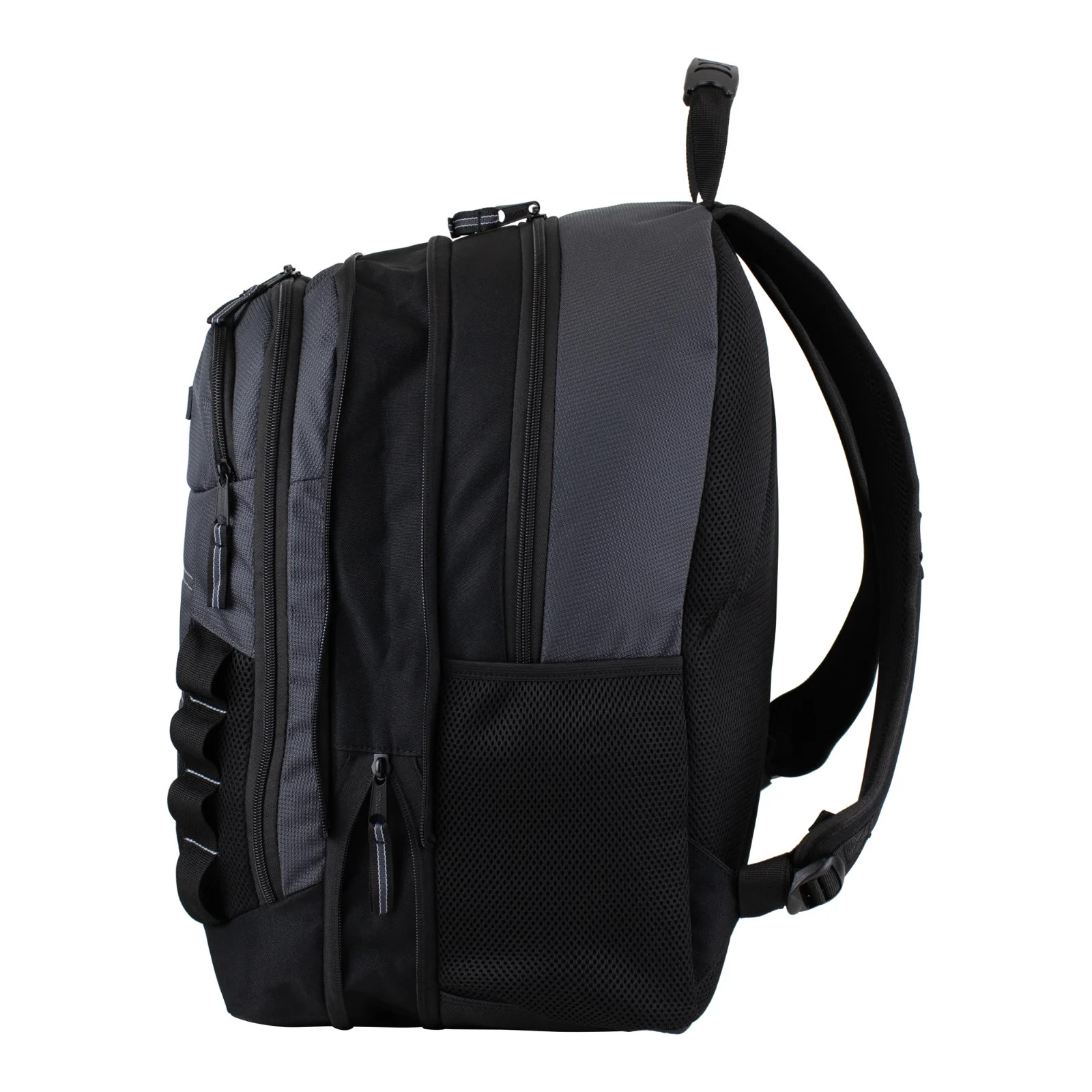 Eastsport Unisex MVP Expandable Recycled 19″ Backpack, Nine Iron (Black & Grey)