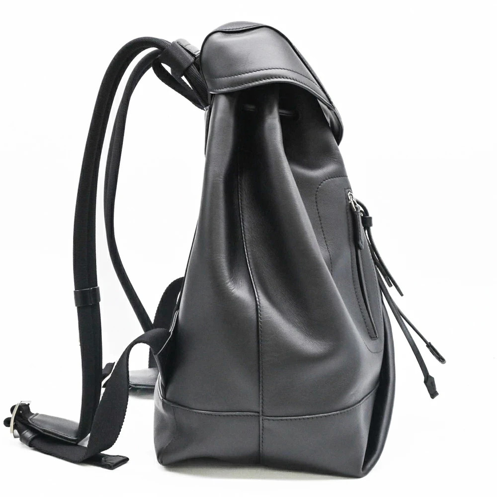 Montblanc Backpack Business Bag Leather Black 38x34x16cm pre-owned