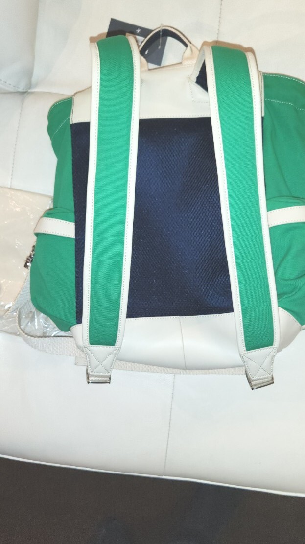Want Les Essentiels Organic Avalon VEGAN Backpack OFF WHITE/GREEN