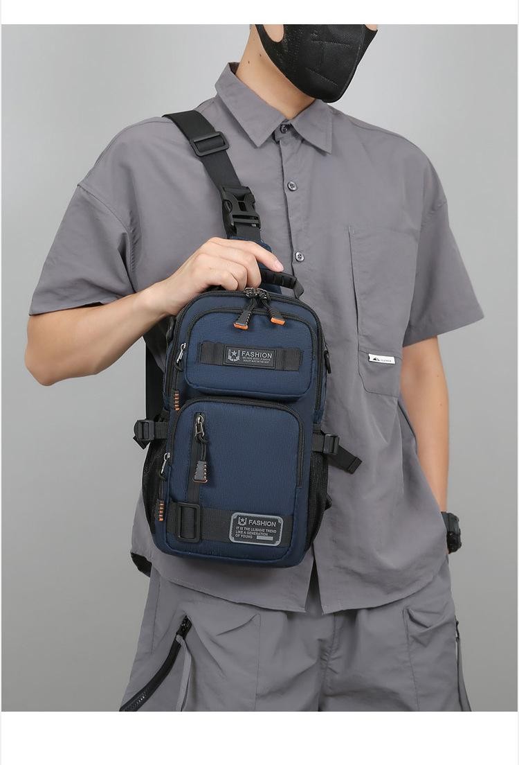 Men’s Oxford Chest Waist Pack Crossbody Bag Casual Fashion Handbag Male Travel