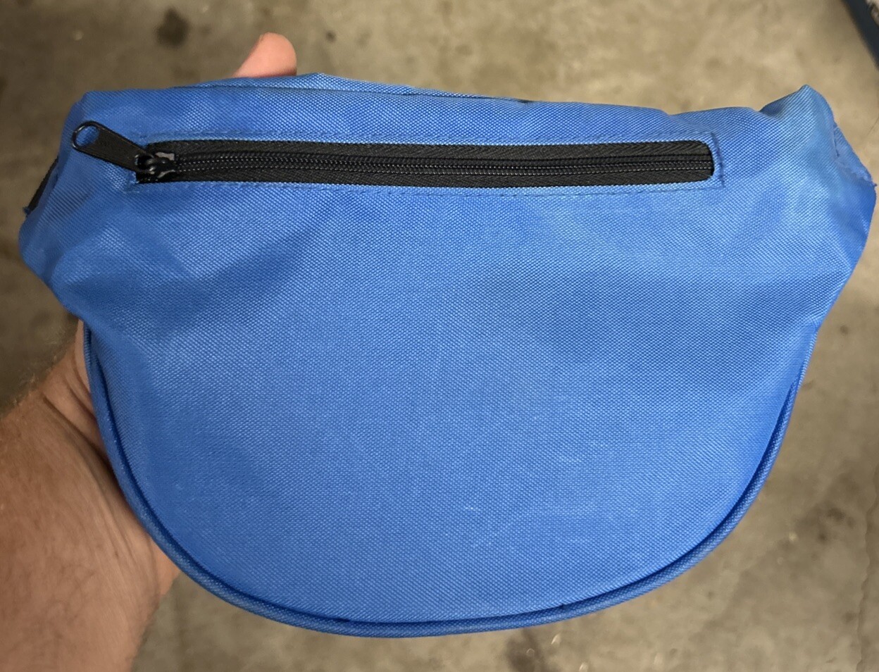 Vtg EastSport Fanny Pack Waist Hip Belt Blue 1 Small Faded Flaw See Picture