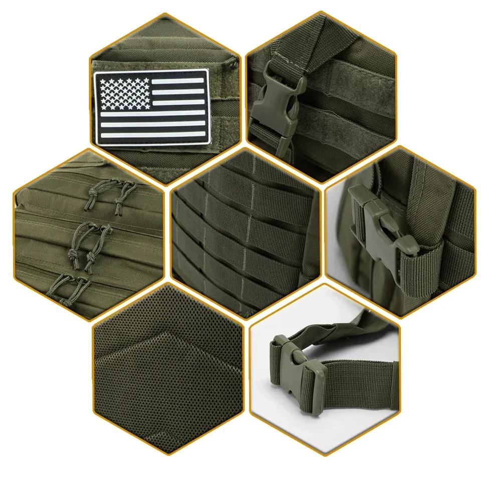 45L Tactical Backpack Large Capacity Outdoor Hiking Fitness Camping Gear Bag