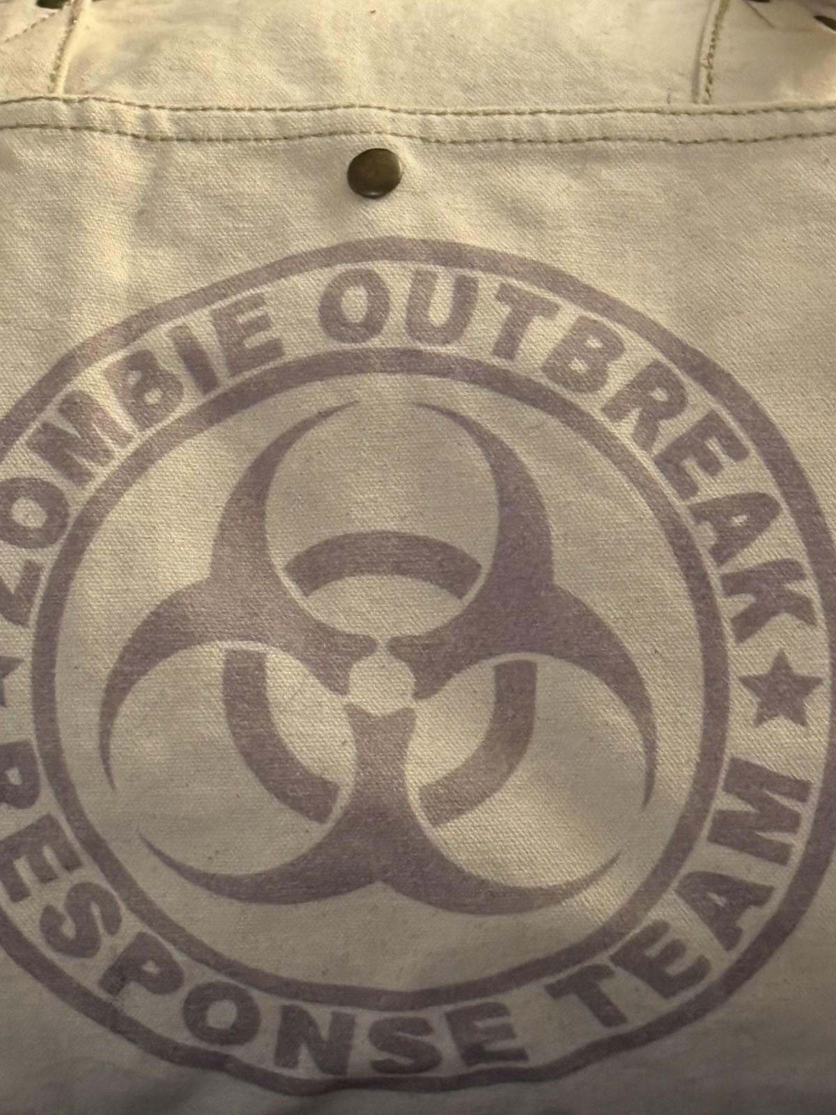 Zombie Outbreak Response Team Duffle Heavyweight Canvas Bag CafePress