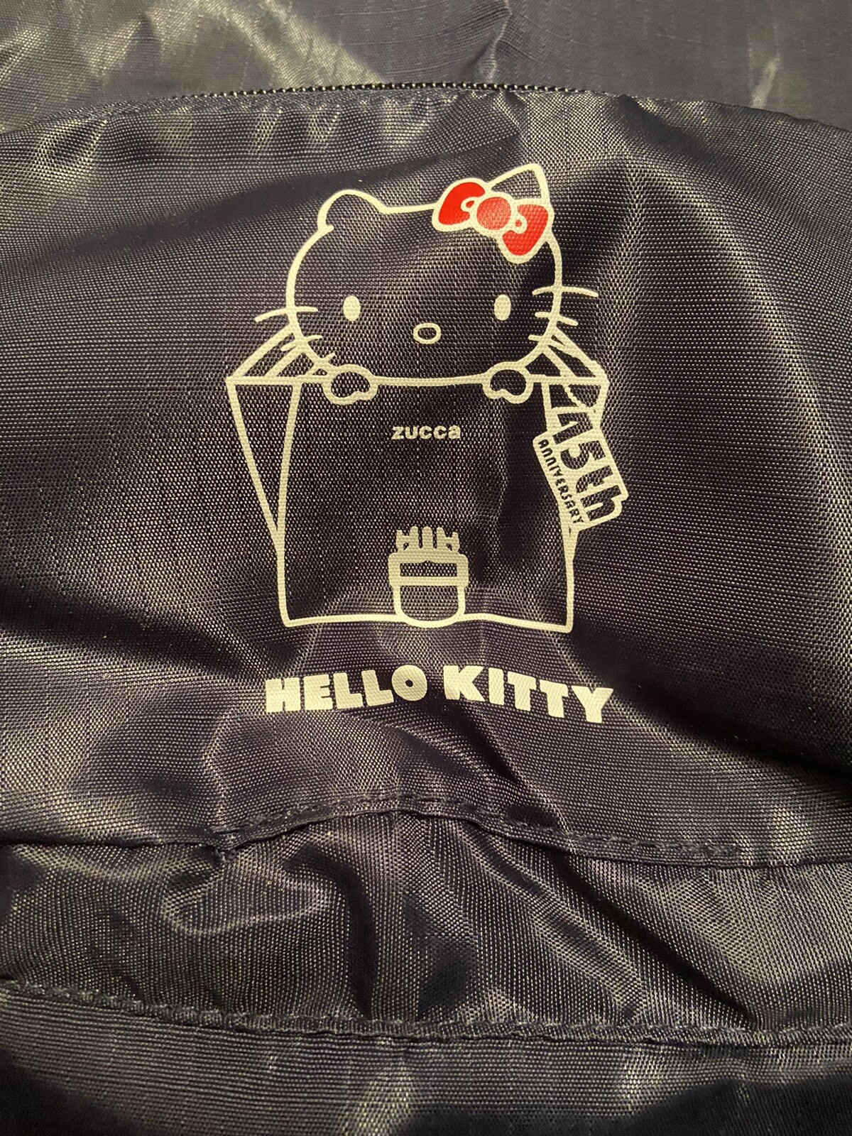Hello Kitty Zucca Light Weight Water Resistant Zip Up Top Tote Fold Up Bag