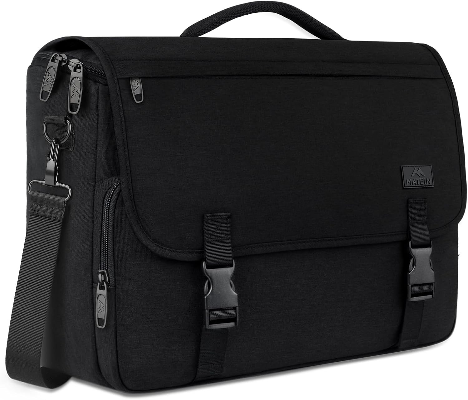 Messenger Bag for Men, Briefcases Lightweight Men’s 15.6 inch, Black