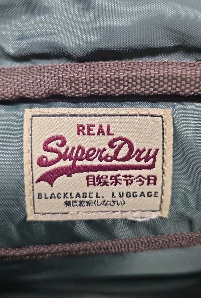 Superdry Seanny Messenger Bag – Brown with Teal/White Accents