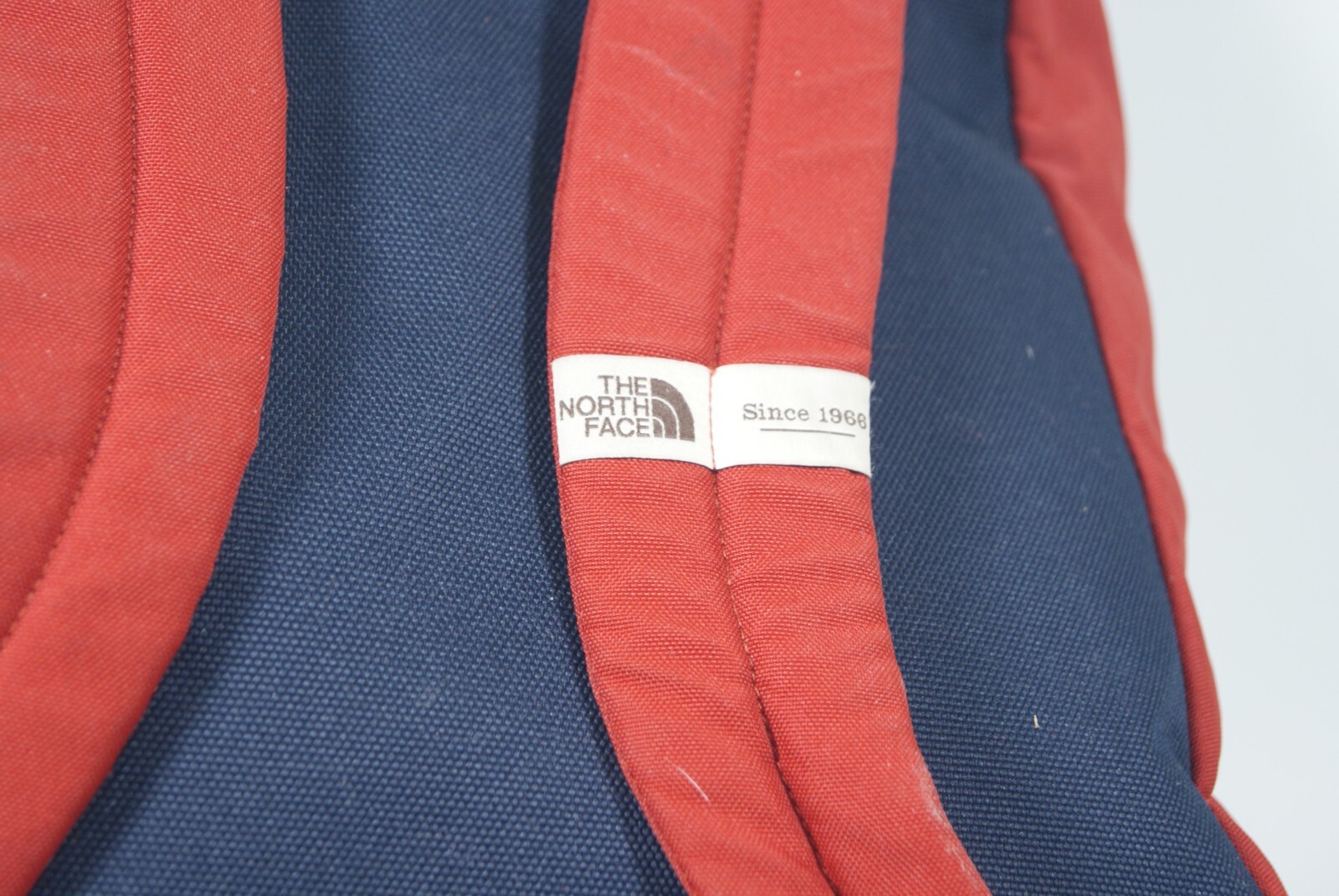 Vintage The North Face Day Pack Teardrop Backpack Brown Label Red/Blue