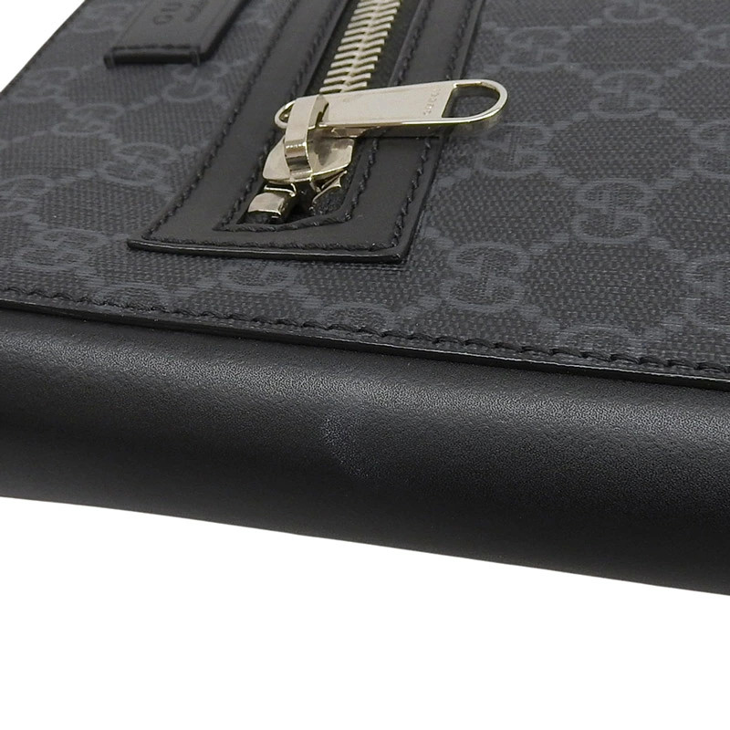Gucci i I GG Supreme Small Messenger Shoulder Bag Leather Black 523599 GU0670 r1