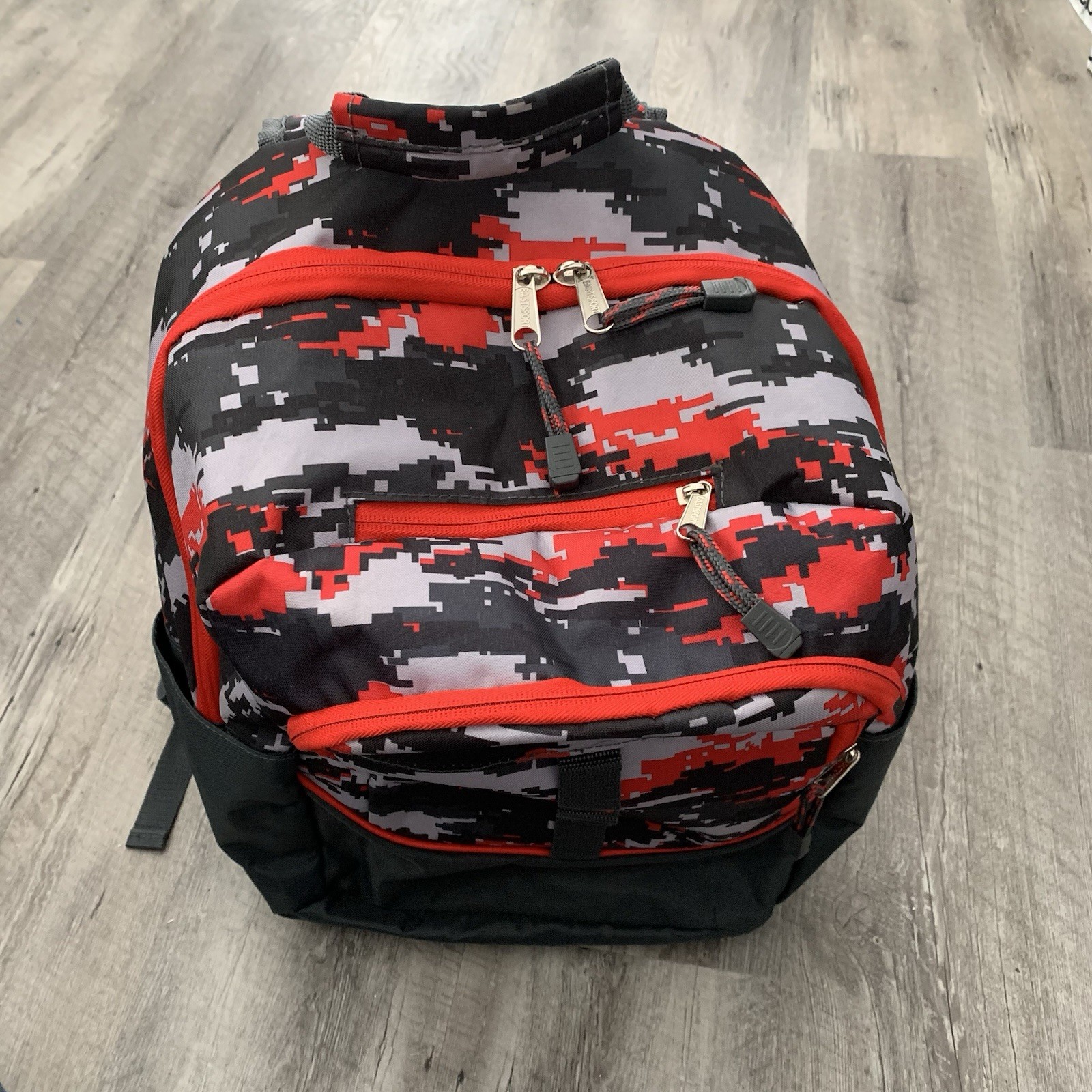 Eastport Access Backpack Unisex Digital Camo Red Black Gray