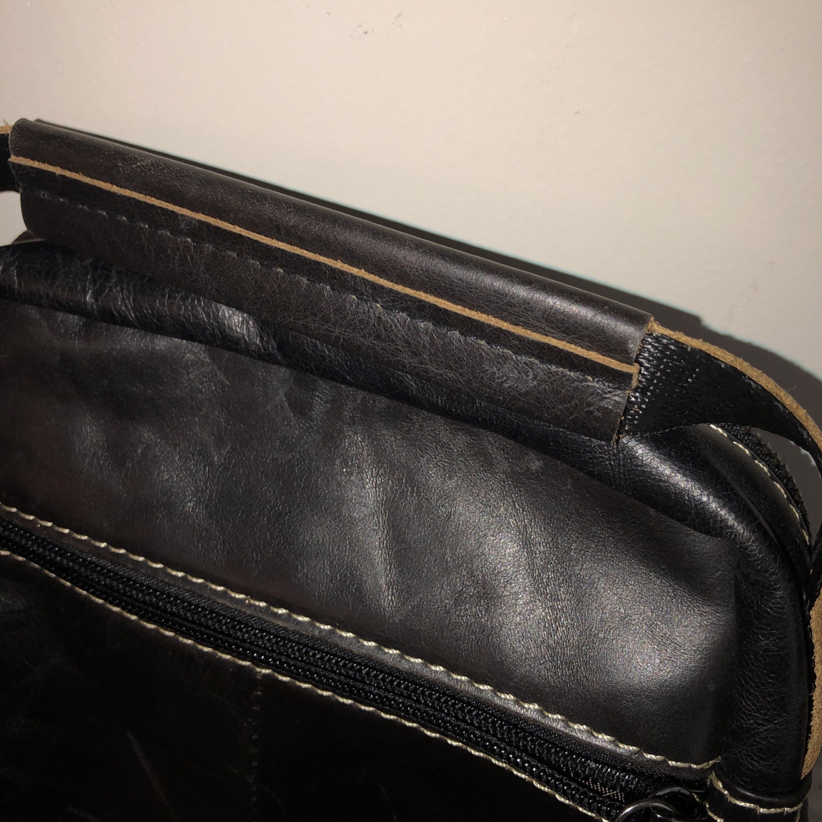 BULLCAPTAIN Leather Men Shoulder Bag Small Men Bag Vintage Casual Bag 9″