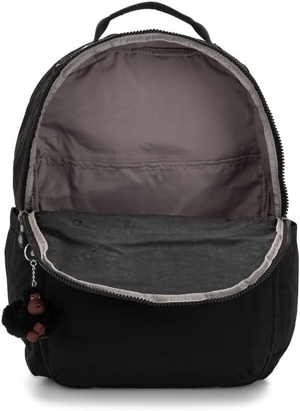 Size (13.75 X 17.25 X 8.25)- Kipling Seoul Go Laptop Backpack, Black Tonal.