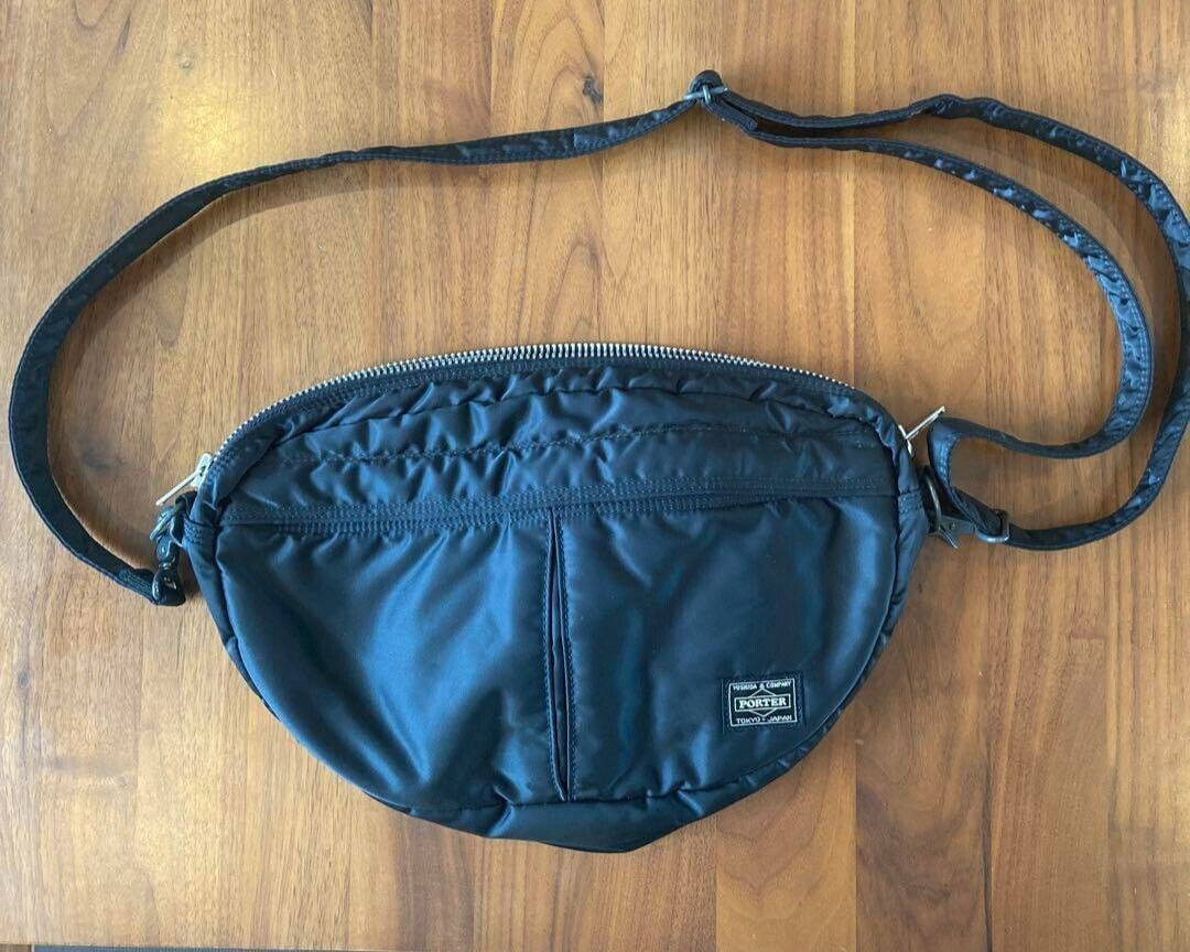 PORTER Tanker Shoulder Bag Black Oval type Nylon Yoshida Kaban