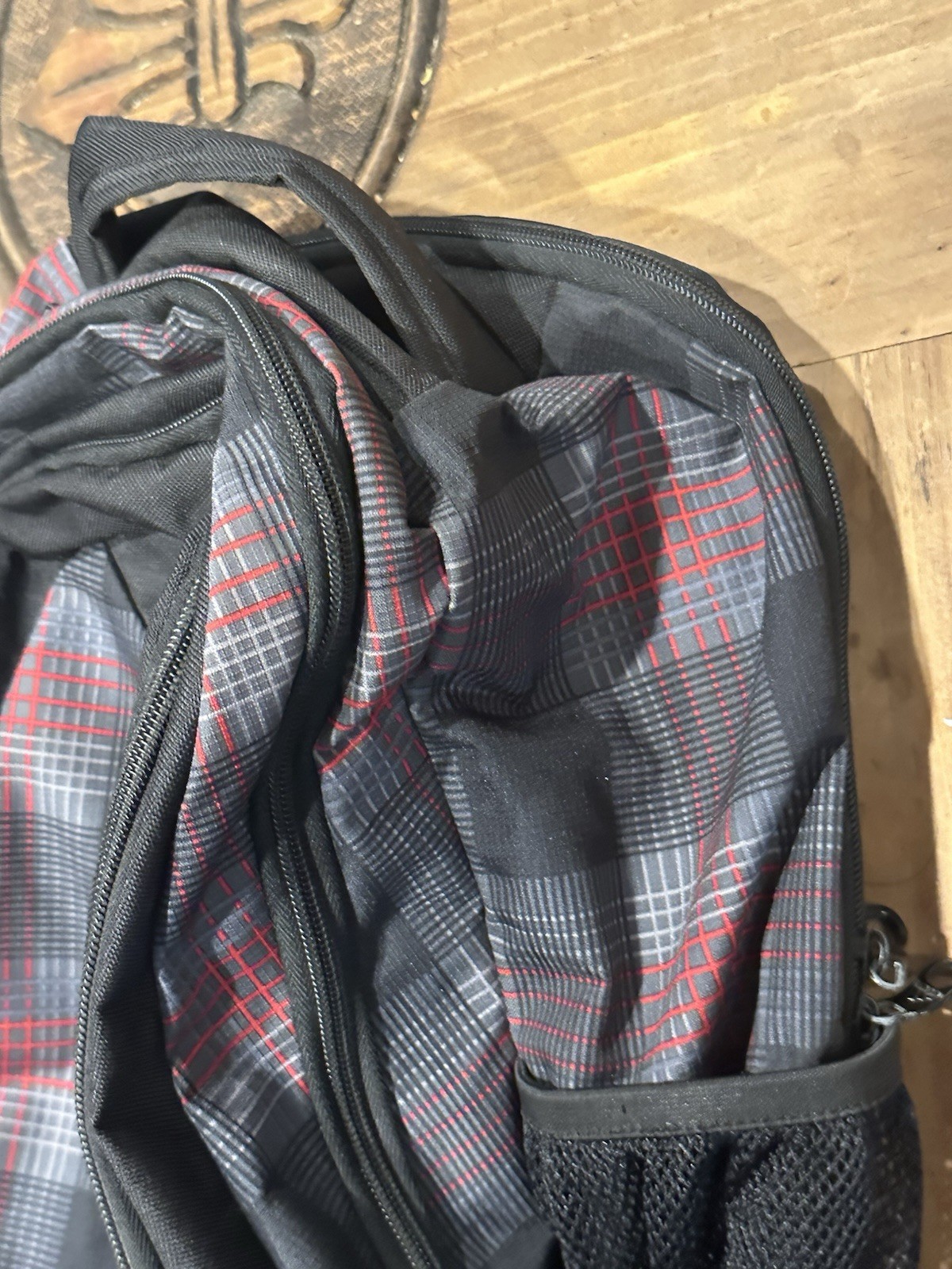 Adidas Large Laptop Backpack Unisex RARE Plaid Layout VERY CLEAN