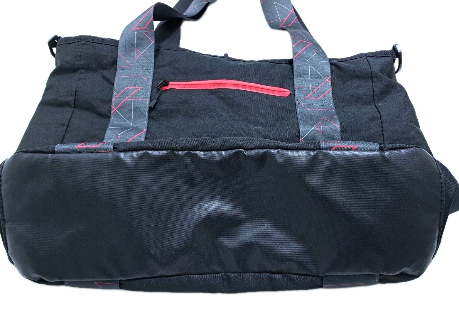 Nike Legend Track Tote Bag With Snap Button Black Red BA4509