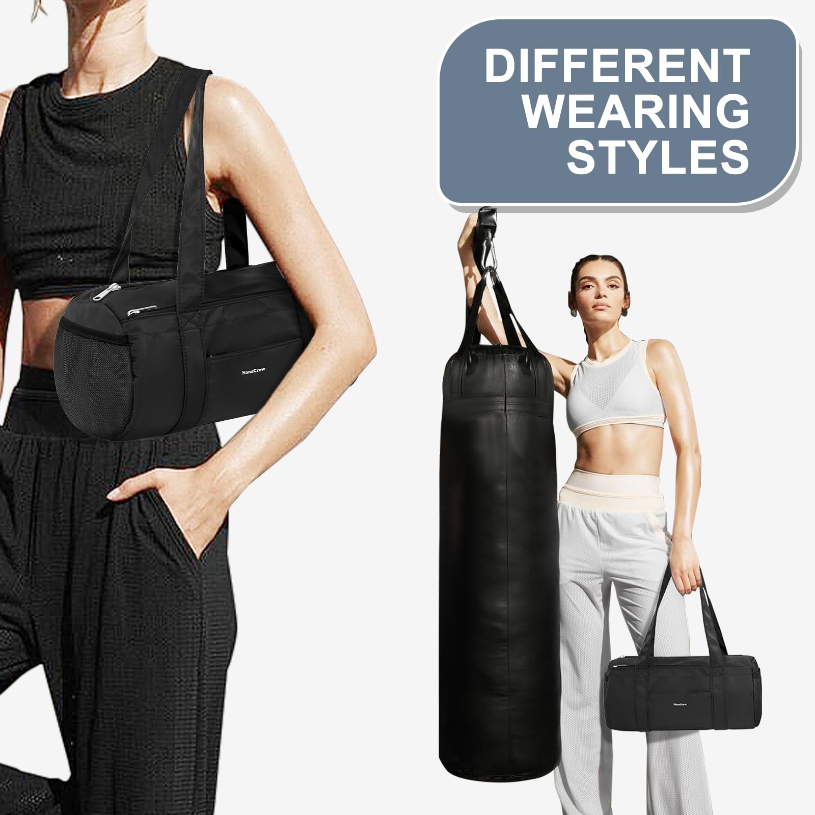 Mini Duffle Bag 13.78” Small Gym Bag, Lightweight Carry On Weekender Overnigh…