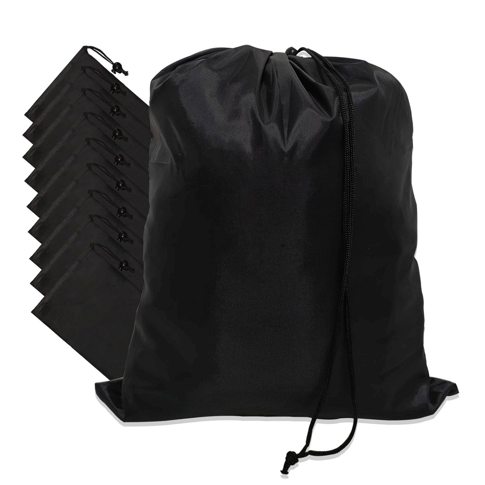 10-Pack Drawstring Bags with Toggle Closure – Lightweight & Durable Nylon Gym…