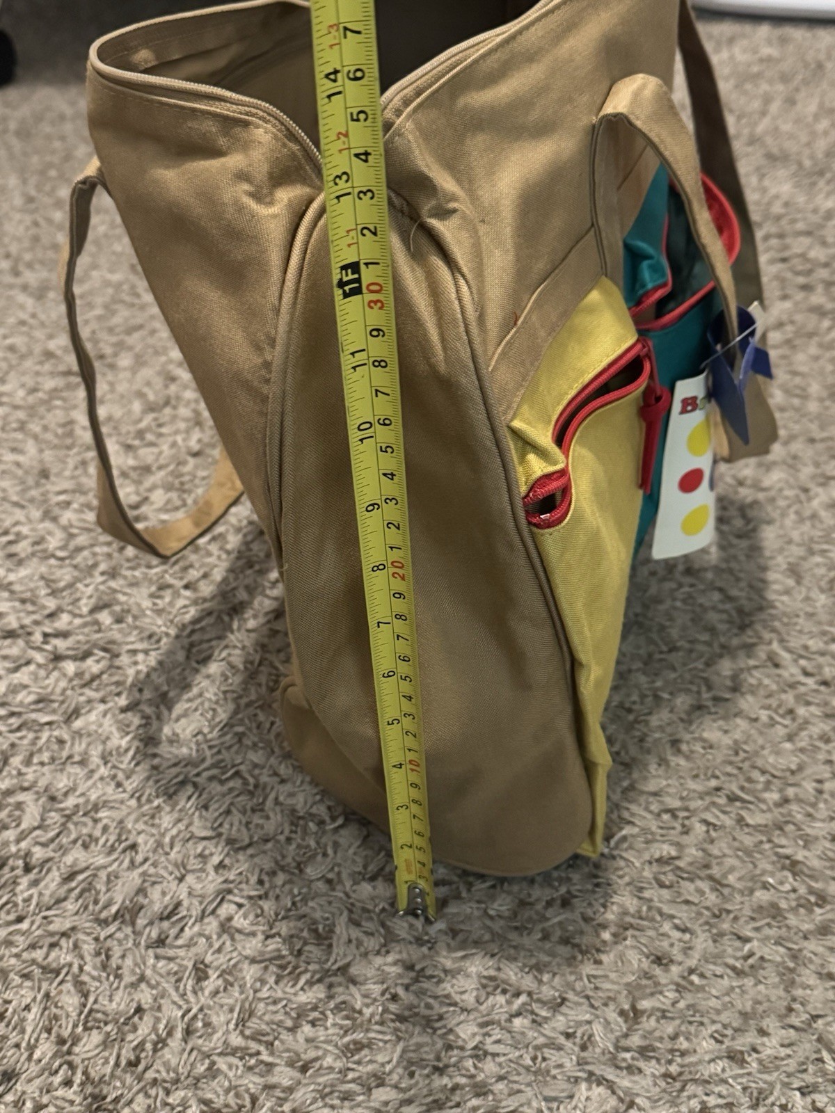 VTG Dudfel Weekender Bag – Bright Dots – NWT- United Colors of Benetton STYLE