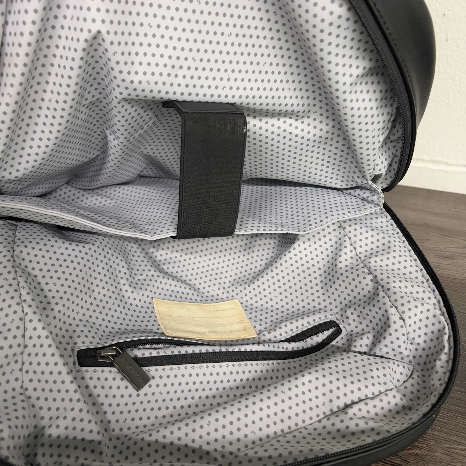 Moleskine Black Backpack Faux Leather Minimalist Laptop Bag Travel Daypack