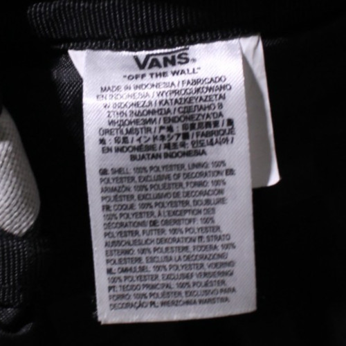 Vans Off the Wall Backpack Black White Book Bag College Checkerboard 19x12x7