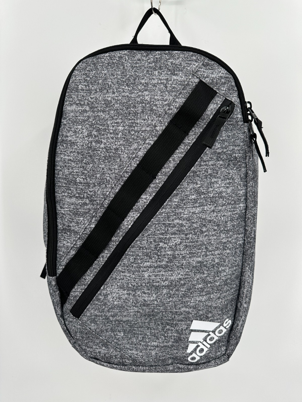 adidas Prime Sling Backpack Heather Gray Large School Bag Fits Laptop/Tablet Boy